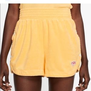 Nike Retro Yellow Terry Cloth Tearaway Shorts Women's small